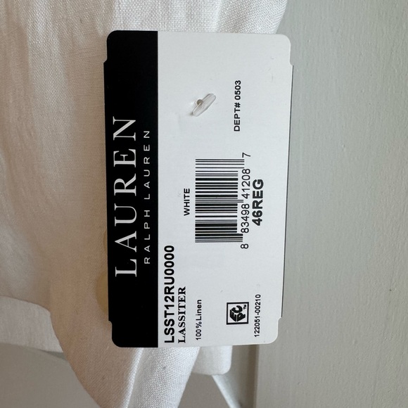 Ralph Lauren Men's 100% linen 2 pc suit jacket 46R pants 36x32 - Picture 9 of 10